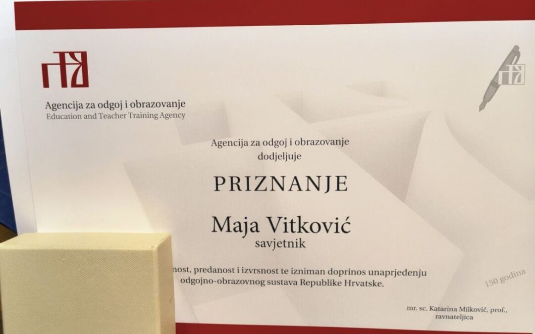 Dodjela priznanja „Oskar zvanja“ našoj učiteljici Maji Vitković